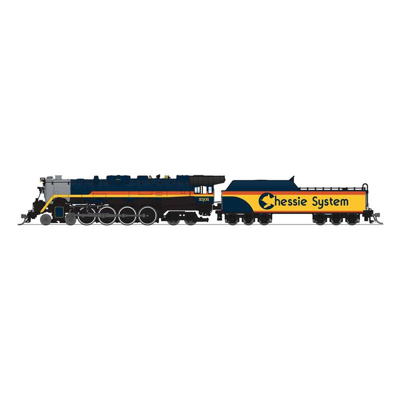 N Reading T1 4-8-4 Locomotive, Chessie Steam #2101