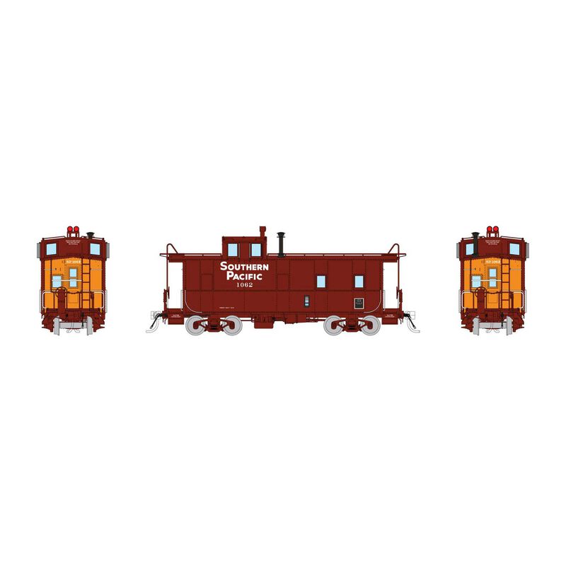 HO SP C-40-3 Steel Caboose, SP Gothic Small with Roofwalk: #1216