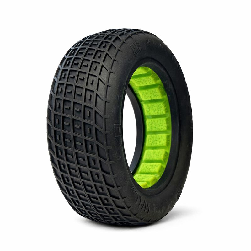 Whitz Racing 1/10 Wideopen 2.2" Front Buggy Tires & Inserts, Medium Compound (2)