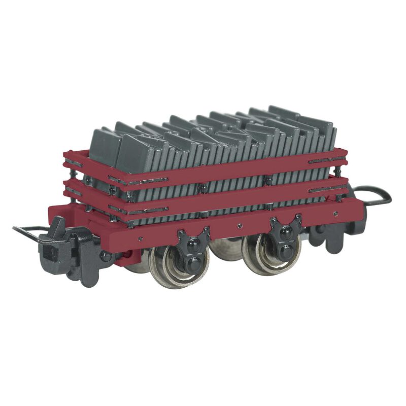 HO Thomas & Friends Narrow Gauge SLate Wagon with Load, Red