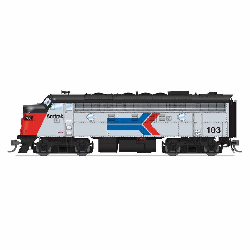 HO EMD F7 A/B Phase 1 Scheme A-unit Paragon4 Sound/DC/DCC, Unpowered B , Amtrak 103/153