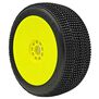 1/8 2AB Soft Long Wear Pre-Mounted Tires, Yellow EVO Wheels (2): Buggy