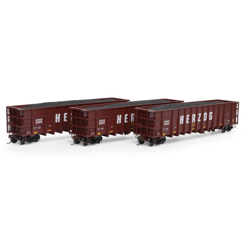 HO RTR Thrall High Side Gondola/Load,HZX/Brn #3(3)