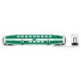 HO BiLevel Commuter Car GO Late Coach Unlettered