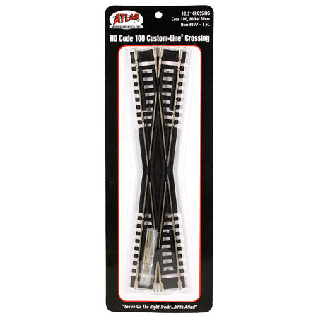 thumbnail image 2 of Atlas HO Scale Code 100 12.5 Degree Custom Crossing – Model Train Track – #177 2 of 5