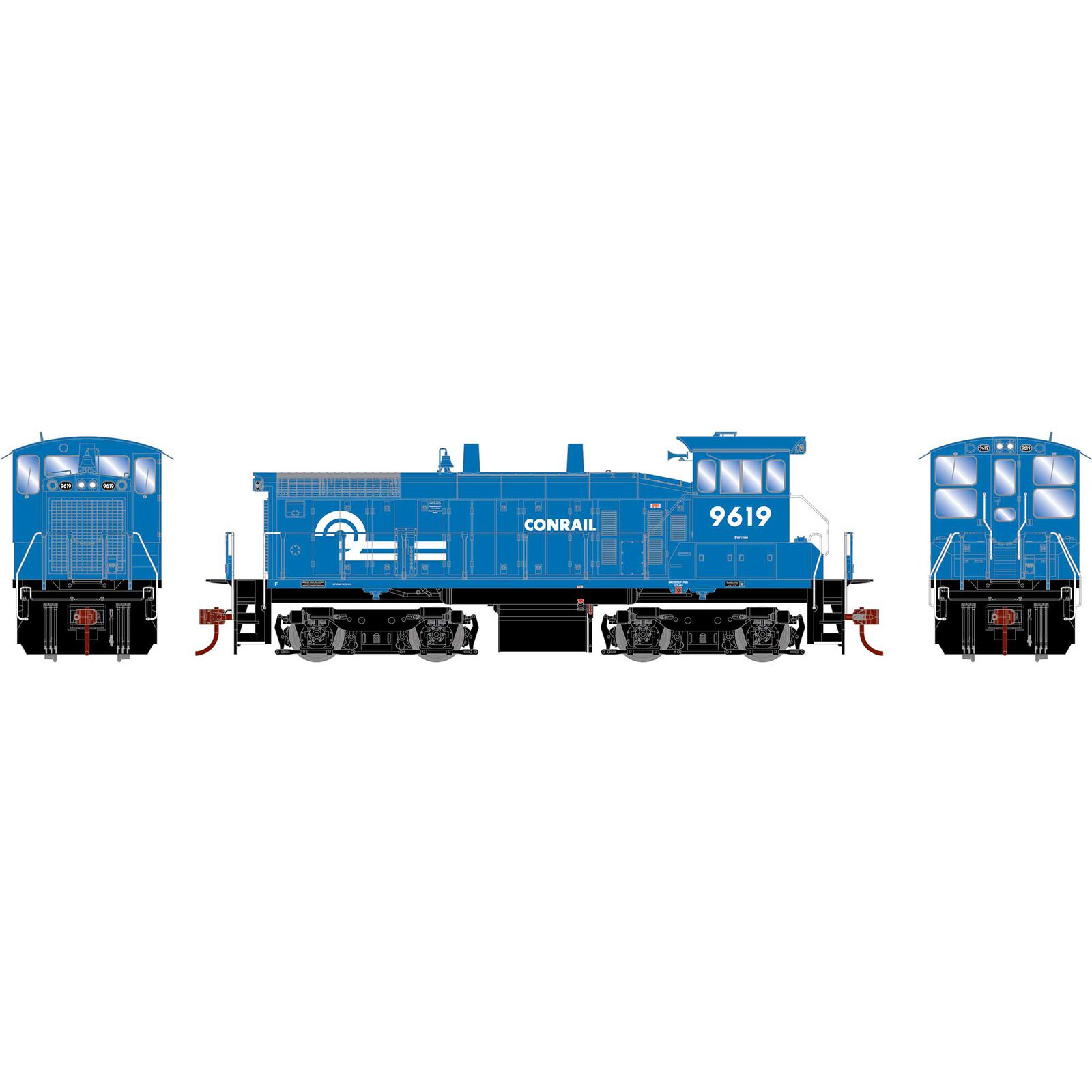 HO RTR SW1500, Conrail #9619