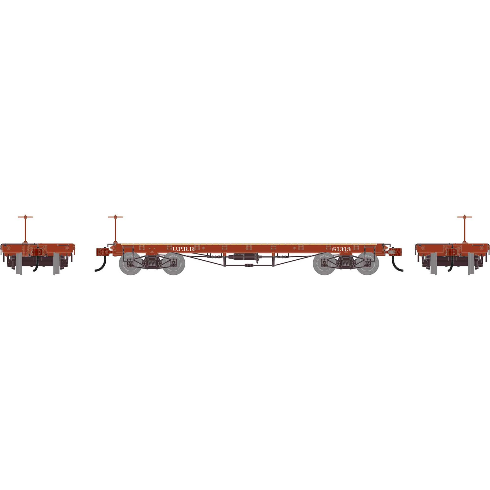 HO ATH 36' Flat Car, UP #81313