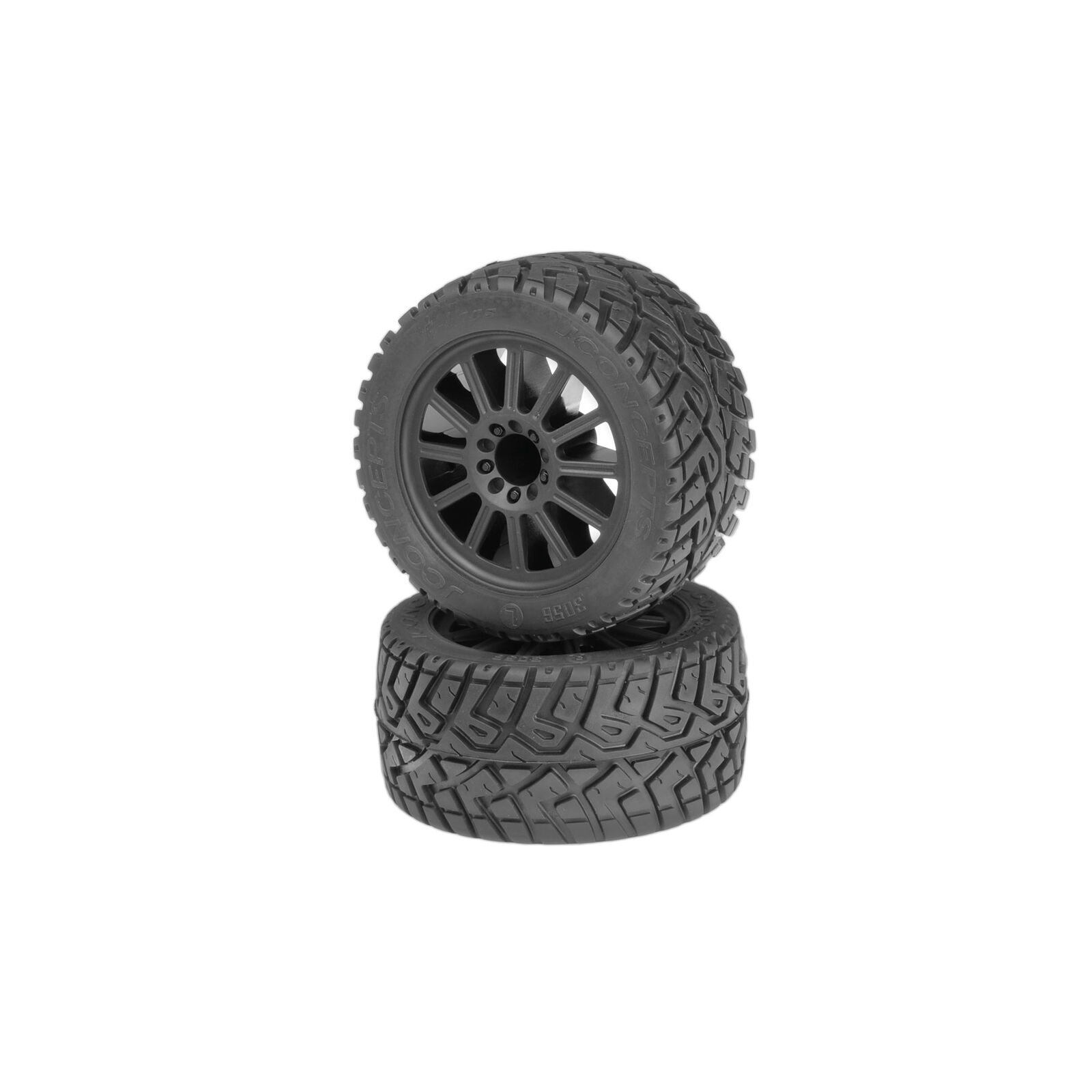 1/10 G-Locs 2.8” Rear Pre-Mounted Monster Truck Tires, Yellow Compound (2): TRA 2WD Stampede/ 2WD Rustler