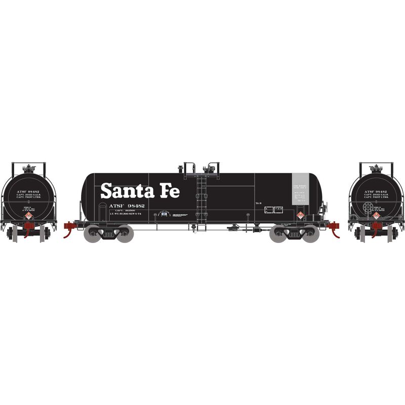 HO RTR RTC 20,900 Gallon Tank, ATSF #98482