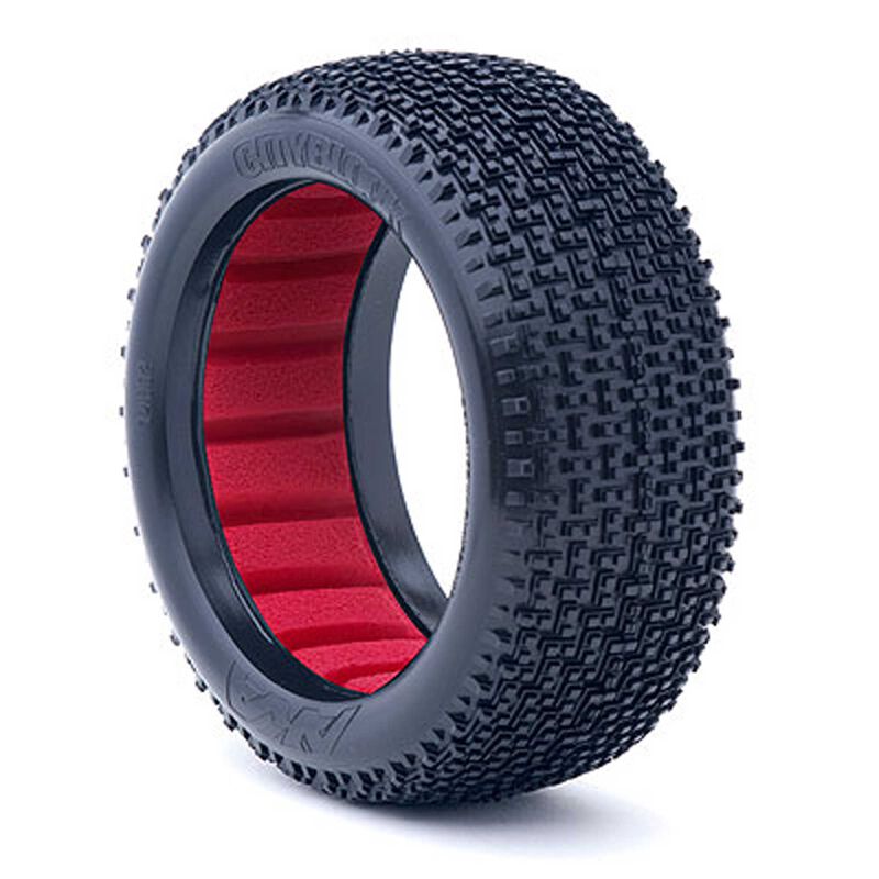 1/8 Cityblock Super Soft Tires, Red Inserts (2): Buggy