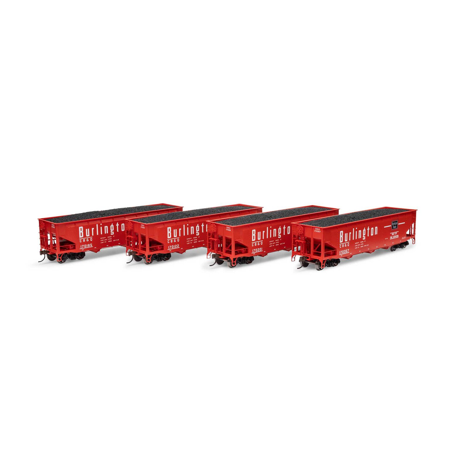 HO 40' Offset Coal Hopper with Load, CB&Q #2 (4)