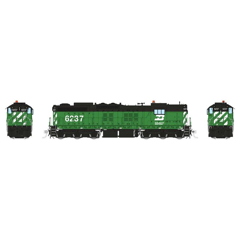 HO EMD SD9 Locomotive with DCC & Sound: Burlington Northern: #6237