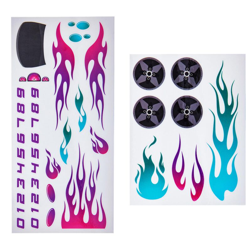 Boy Scouts of America Pinewood Derby Car Multi Flame Decals