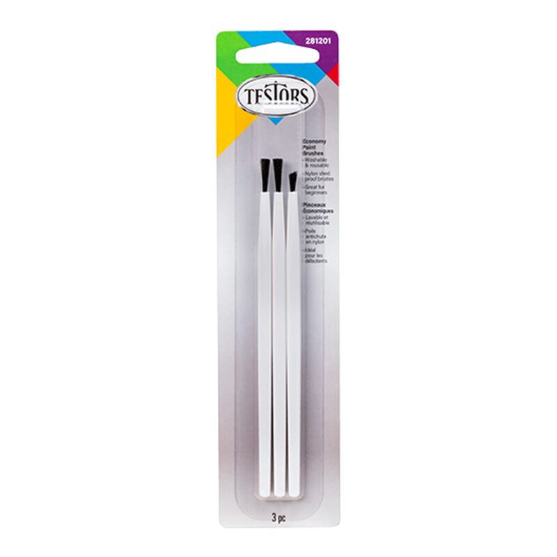 Testor Corp. 3 Piece Economy Assorted Brush Set