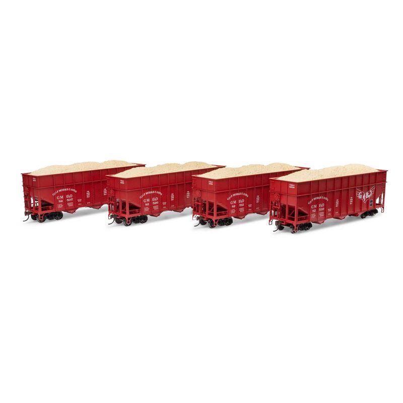 HO 40' Wood Chip Hopper with Load, GM #82507 / 82512 / 82526 / 82539 (4)