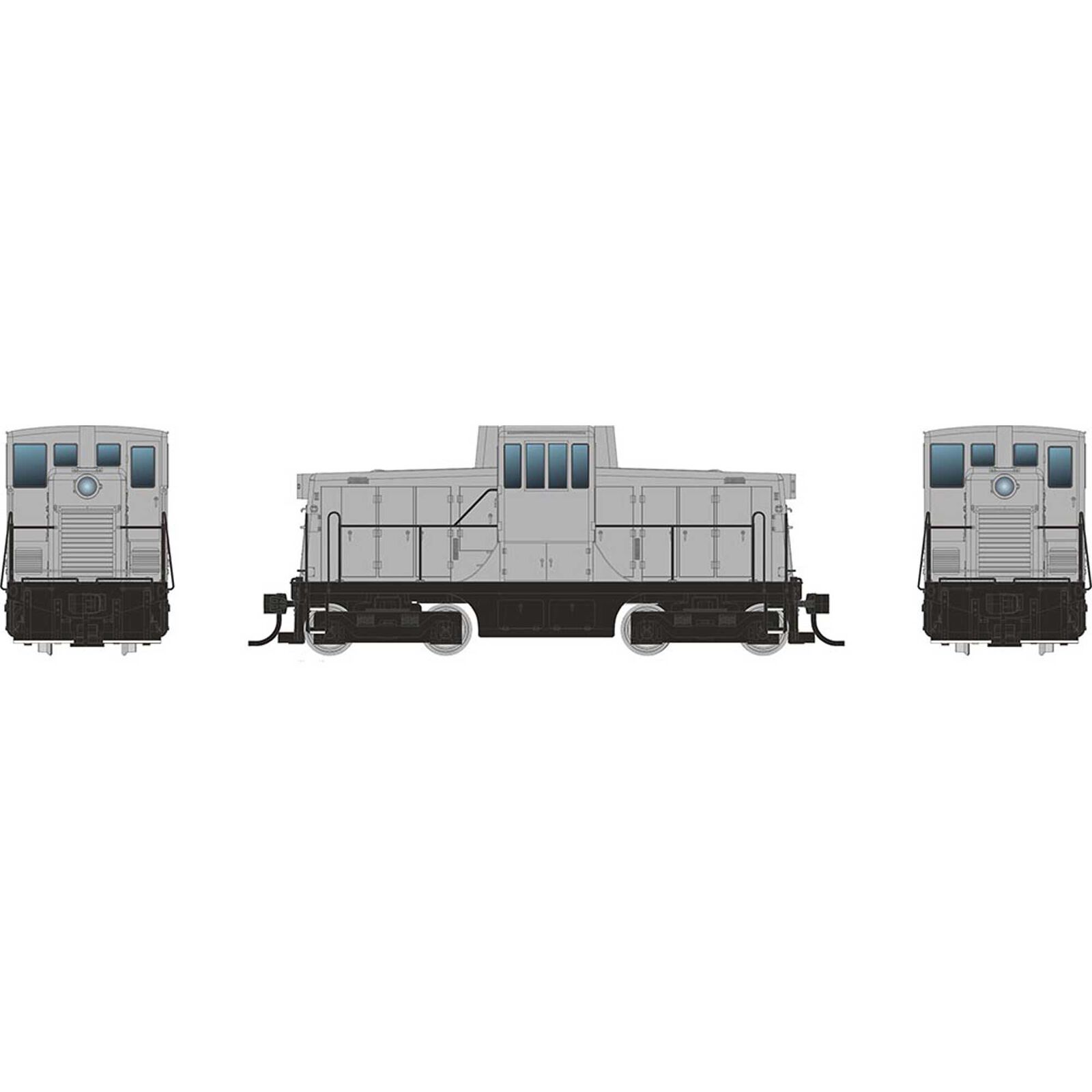 HO GE 44 Tonner Switcher Locomotive with DCC & Sound, Undecorated Phase III Body
