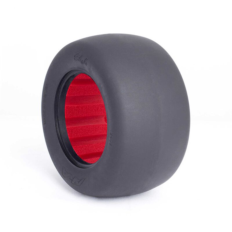 1/10 Slicks, Super Soft Tires with Red Inserts (2): Stadium Truck