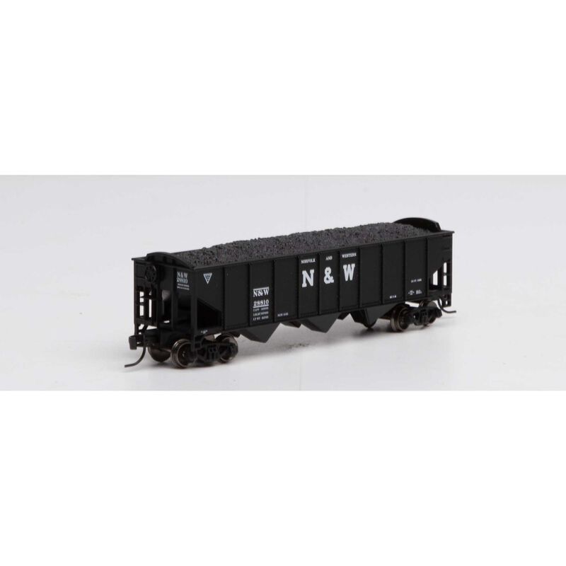 N 40' 3-Bay Ribbed Hopper with Load, N&W #28810
