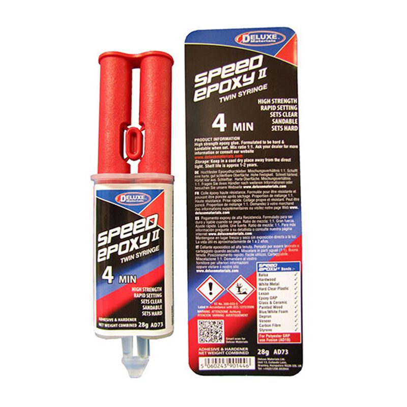 Deluxe Materials Speed Epoxy II Syringe 28g 4 minute