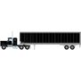 HO Kenworth Tractor & Trailer, Black