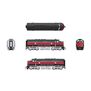 HO EMD F7A Locomotive, CRIP 103, Red & Black Aluminum Trucks
