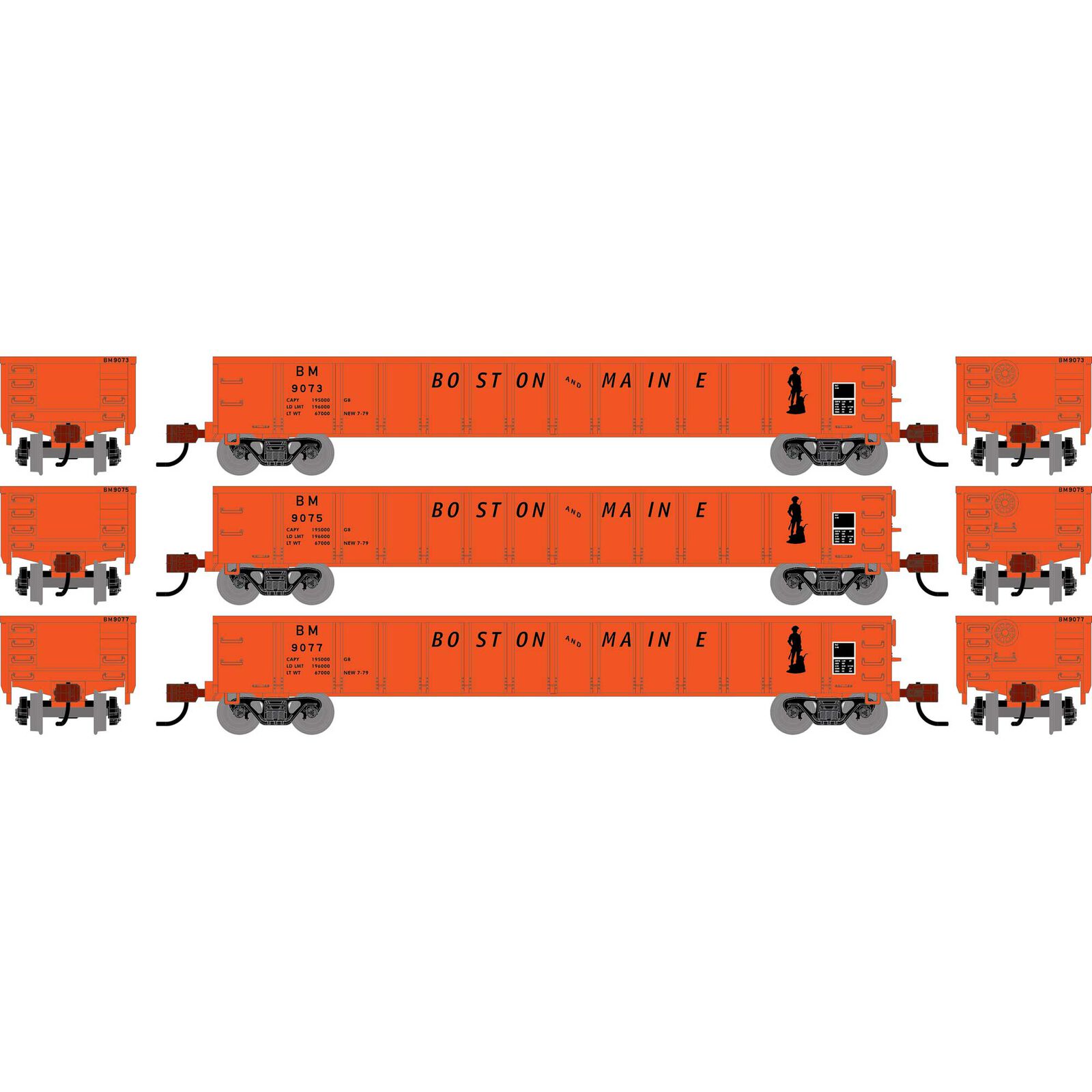 N ATH 52' Mill Gondola, BM #9073/9075/9077 (3)