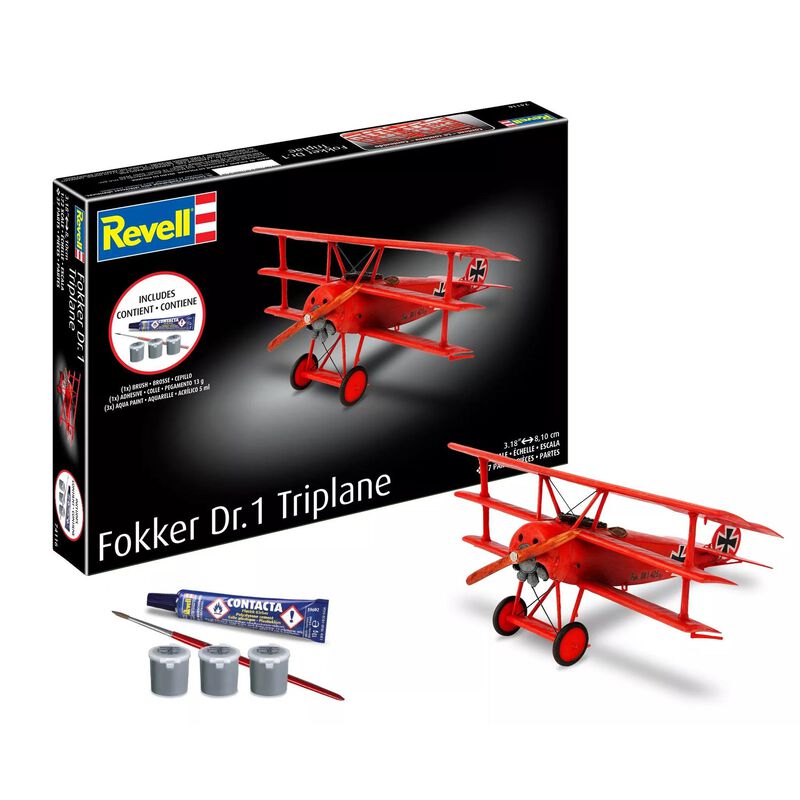 CARRERA REVELL OF AMERICAS INC 1/72 Fokker DR.1 Triplane All-Included Model Kit