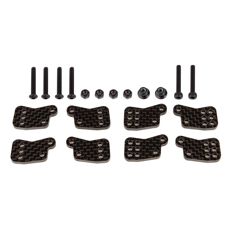 FT Rear Hub Tower Set, Carbon Fiber: RC8B4.1