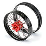 1/4 Pro-Spec Aluminum F/R Wheel Black/Red Dunlop MX33/MX14 Bundle