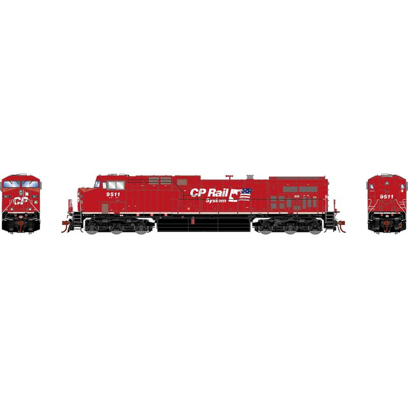 HO AC4400CW Locomotive, CPR #9511 ( Dual Flags)