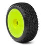 1/8 Cityblock Ultra Soft Pre-Mounted Tires, Yellow EVO Wheels (2): Buggy