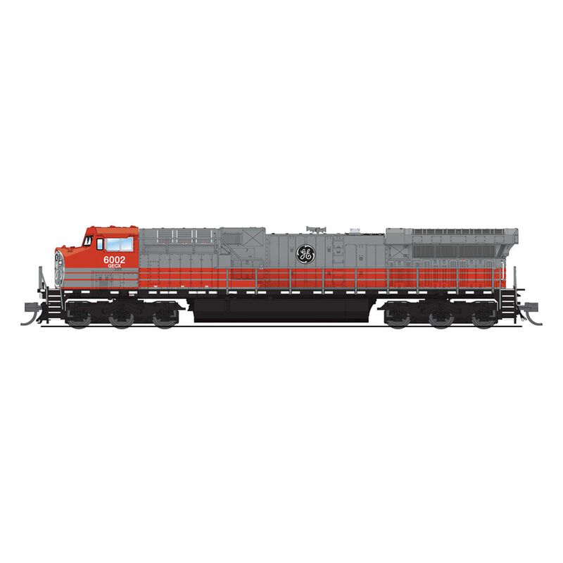 N GE AC6000 Locomotive with DCC & Sound, GECX 6002, Gray & Red