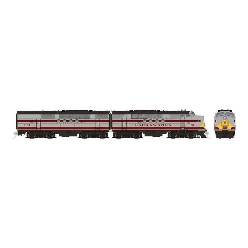 HO EMD FT A+B (DC/DCC/Sound): Lackawanna - Grey & Maroon: #654A + 654B