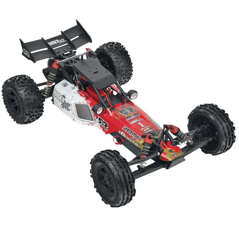 AR102712 1/8 RAIDER XL 2WD RTR Brushed Buggy (Battery & Charger Included), Red/White