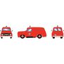 HO RTR 1955 F-100 Panel Truck, Fire/Red