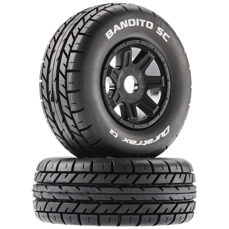 Bandito SC Mounted Soft Tires, Black 17mm Hex (2)