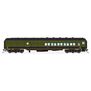 HO Scale CN Coach-Baggage Combine, #7167, Green/Black/Yellow