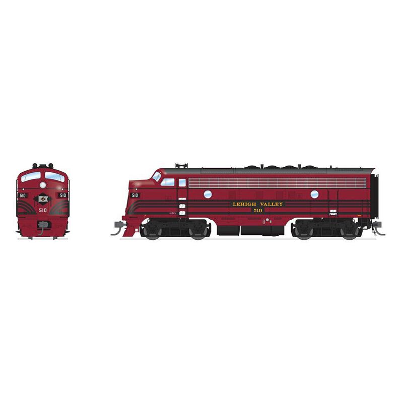 HO EMD F3A Locomotive, LV 512 Cornell Red Black Stripes with Paragon4