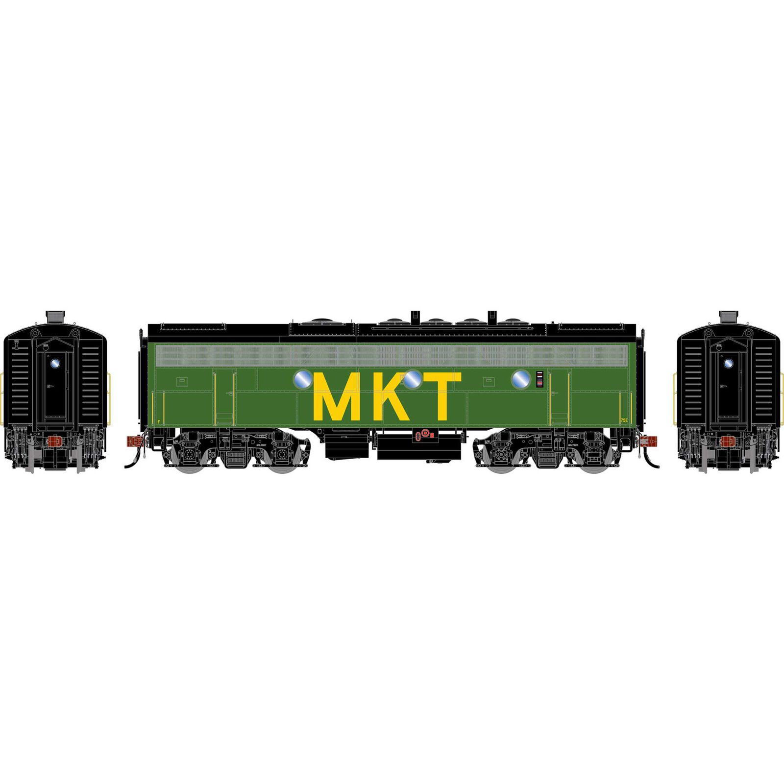 HO F7B Locomotive with DCC & Sound, Freight MKT #75E