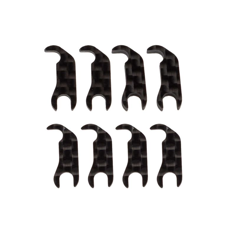 RC10B7 FT Steering Block Mount Shim Set, carbon fiber