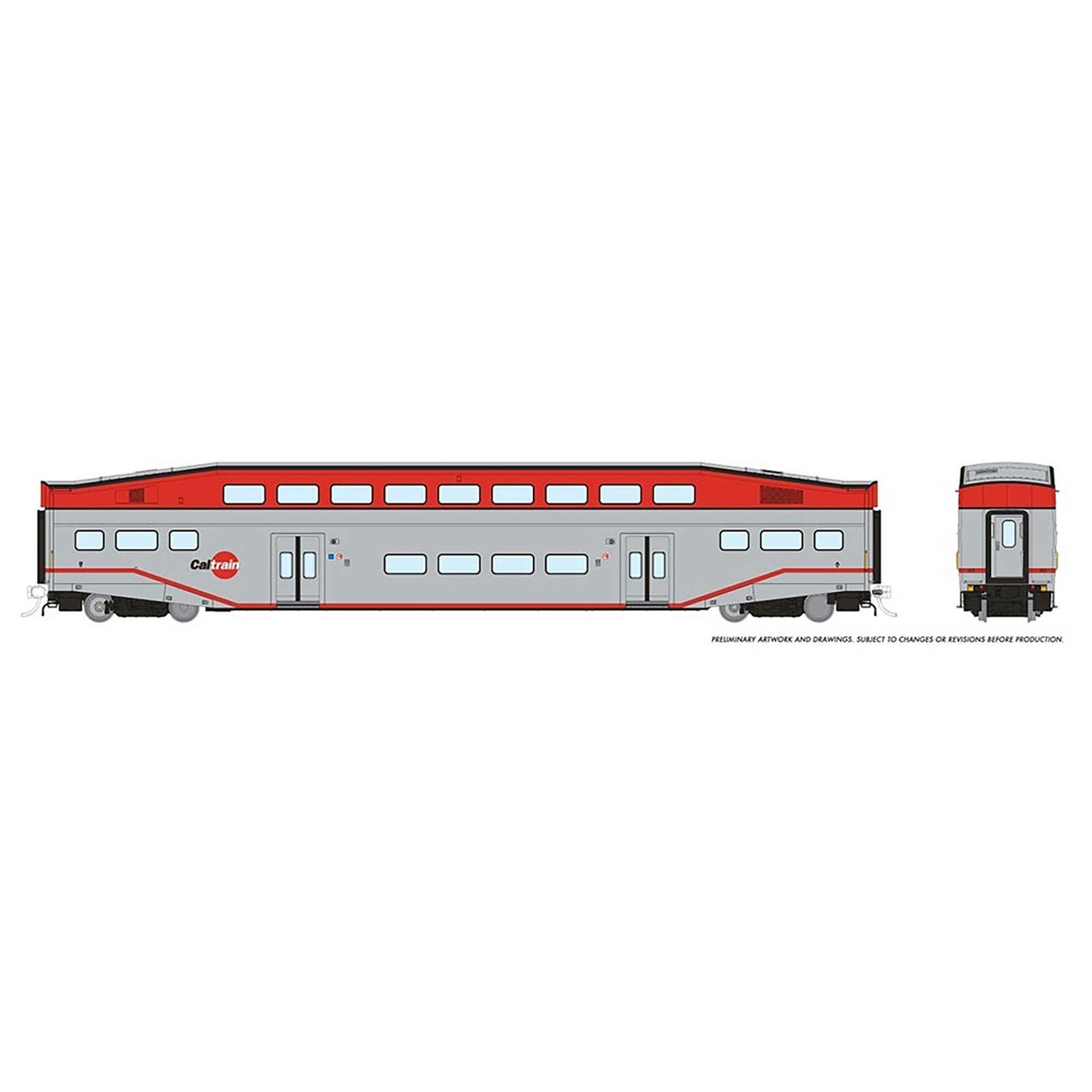 HO BiLevel Commuter Car CALTN Coach Unlettered
