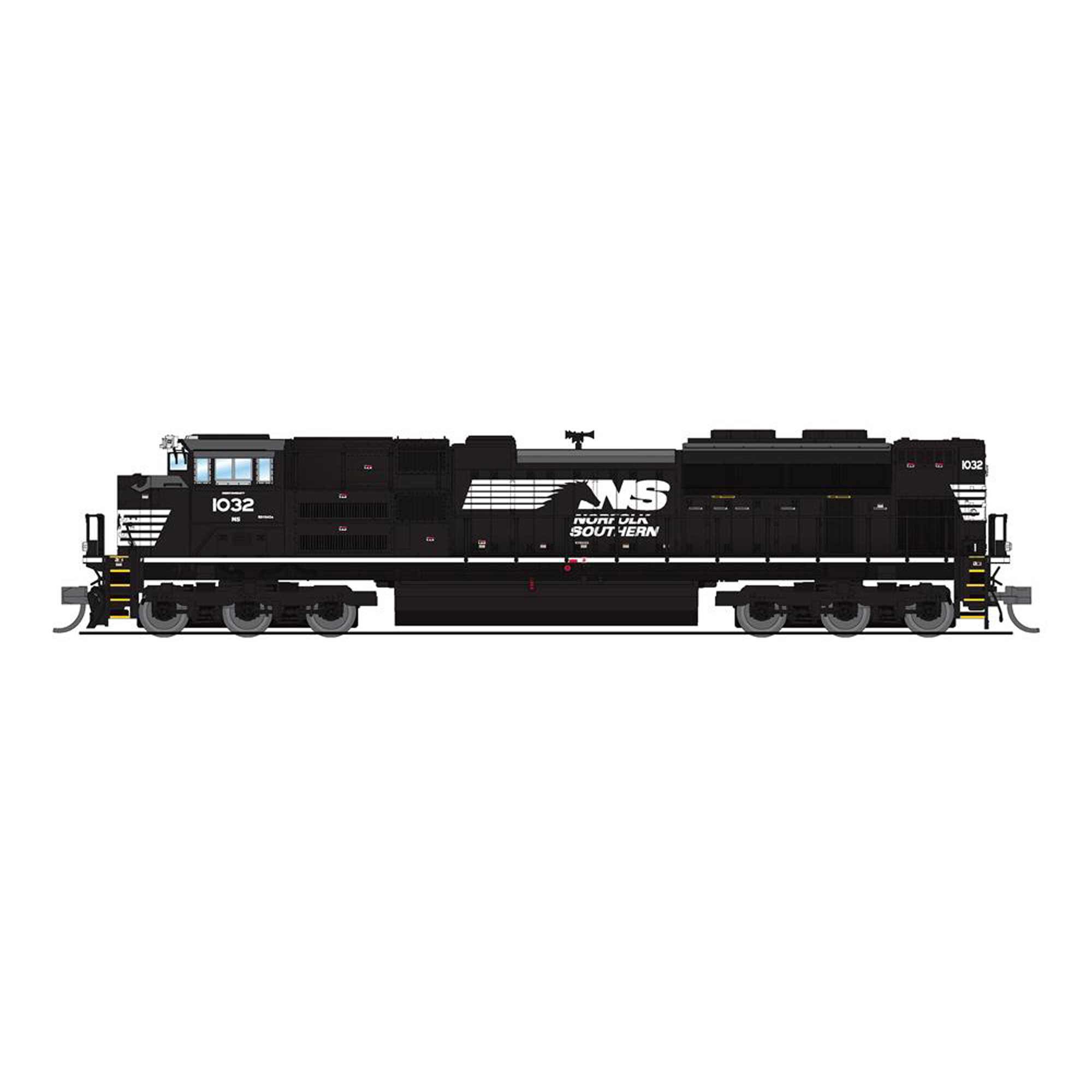 Broadway Limited Imports N EMD SD70ACe Black & White with Paragon4