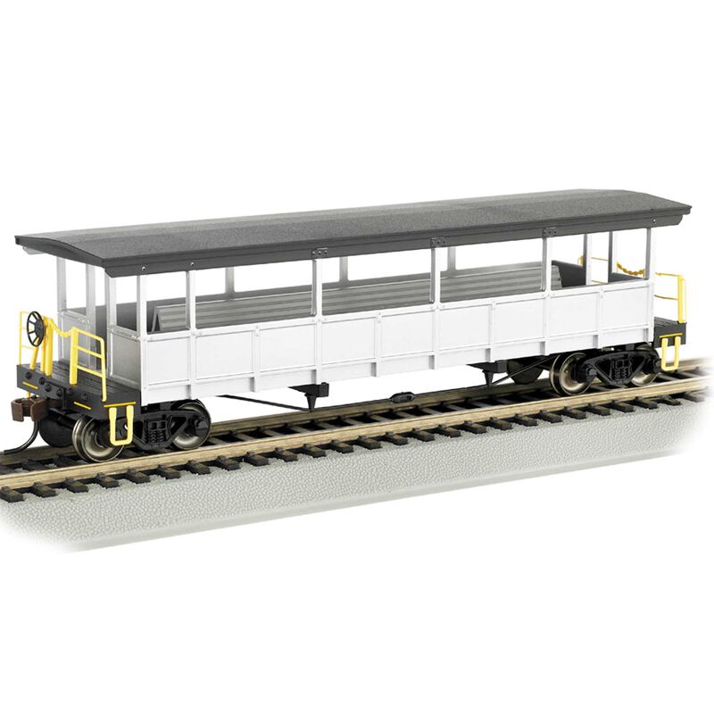 HO Open Excursion Car, Silver & Black