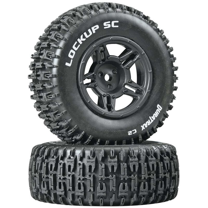 Lockup SC Tire C2 Mounted Black Rear: Slash (2)
