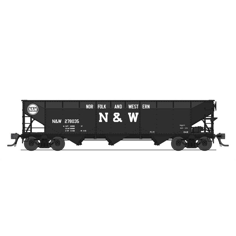 HO AAR 70-ton Triple Hopper, N&W H42 (4)