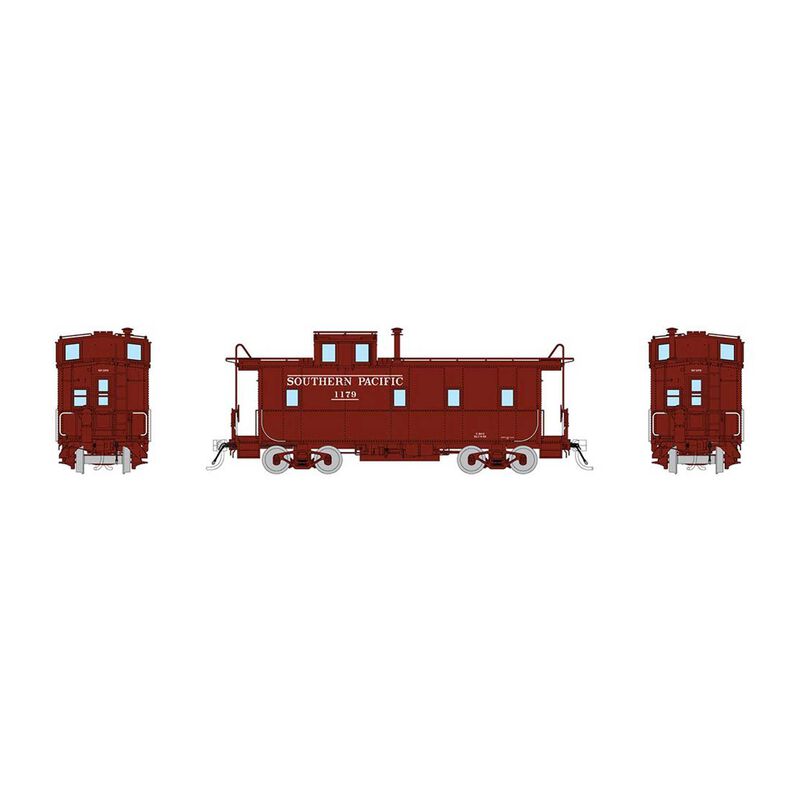 HO SP C-40-3 Steel Caboose, SP Serif with Underline: #1205