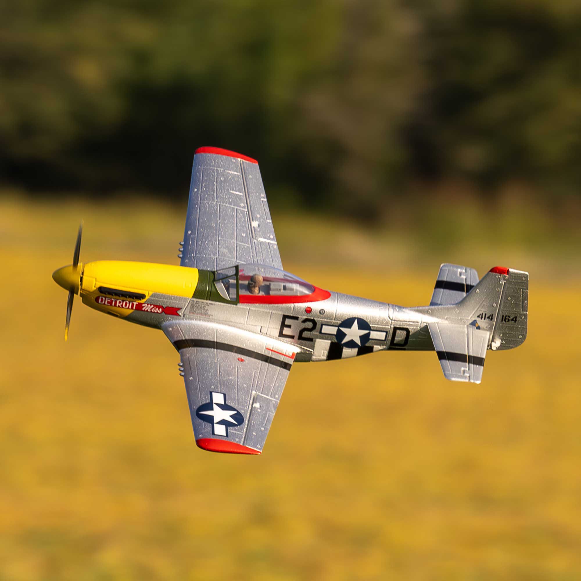 E-flite UMX P-51D Mustang “Detroit Miss” BNF Basic with AS3X and