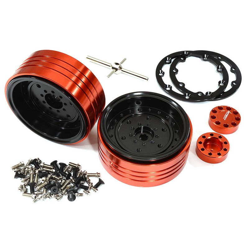 Alloy Beadlock Wheels, Black: 1/10 Enduro Sendero (2)