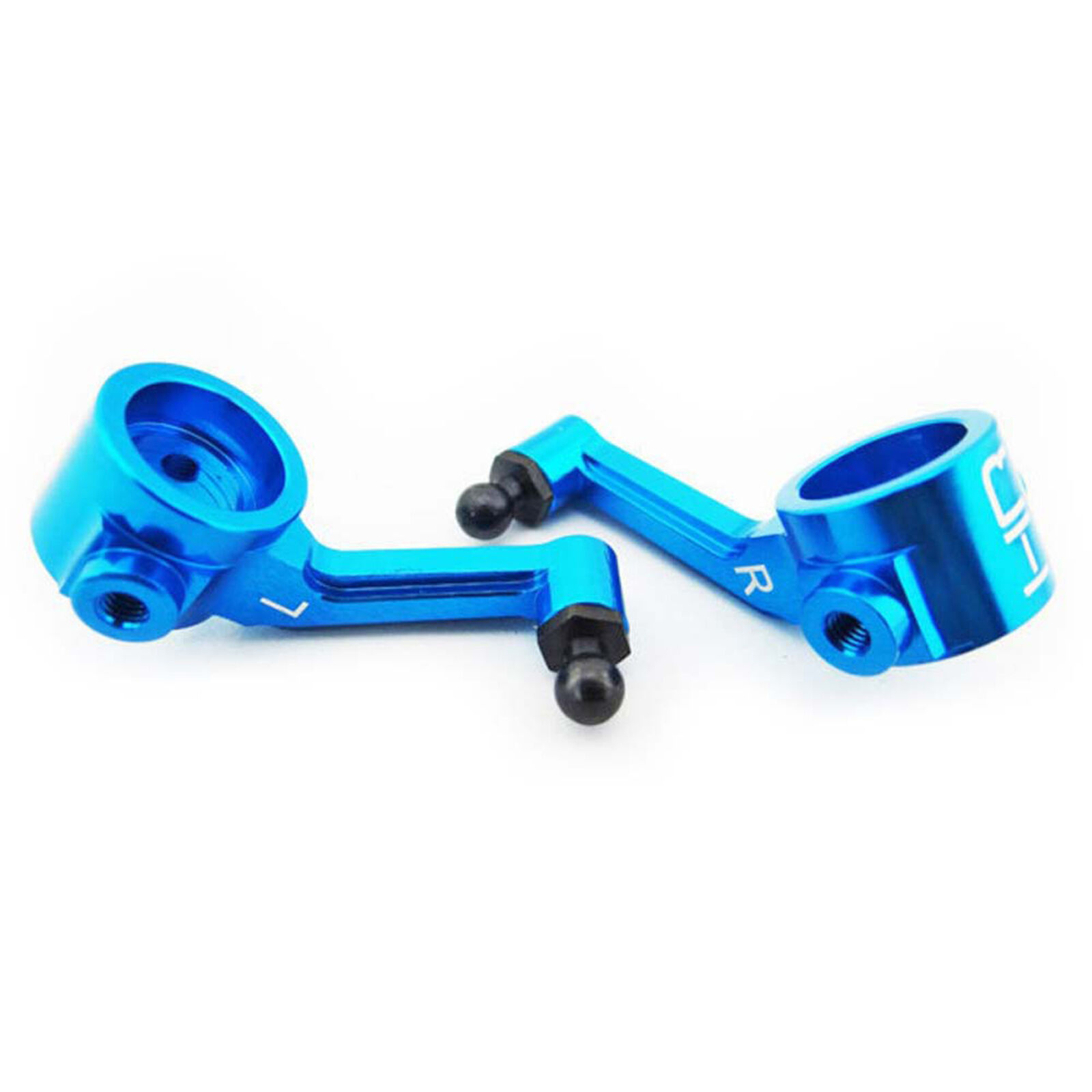 Aluminum Steering Blocks, Blue (2): ECX 2WD