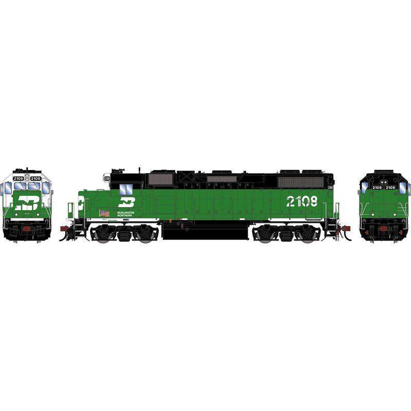 HO GEN GP38-2 Locomotive w/DCC & Sound, BN #2108